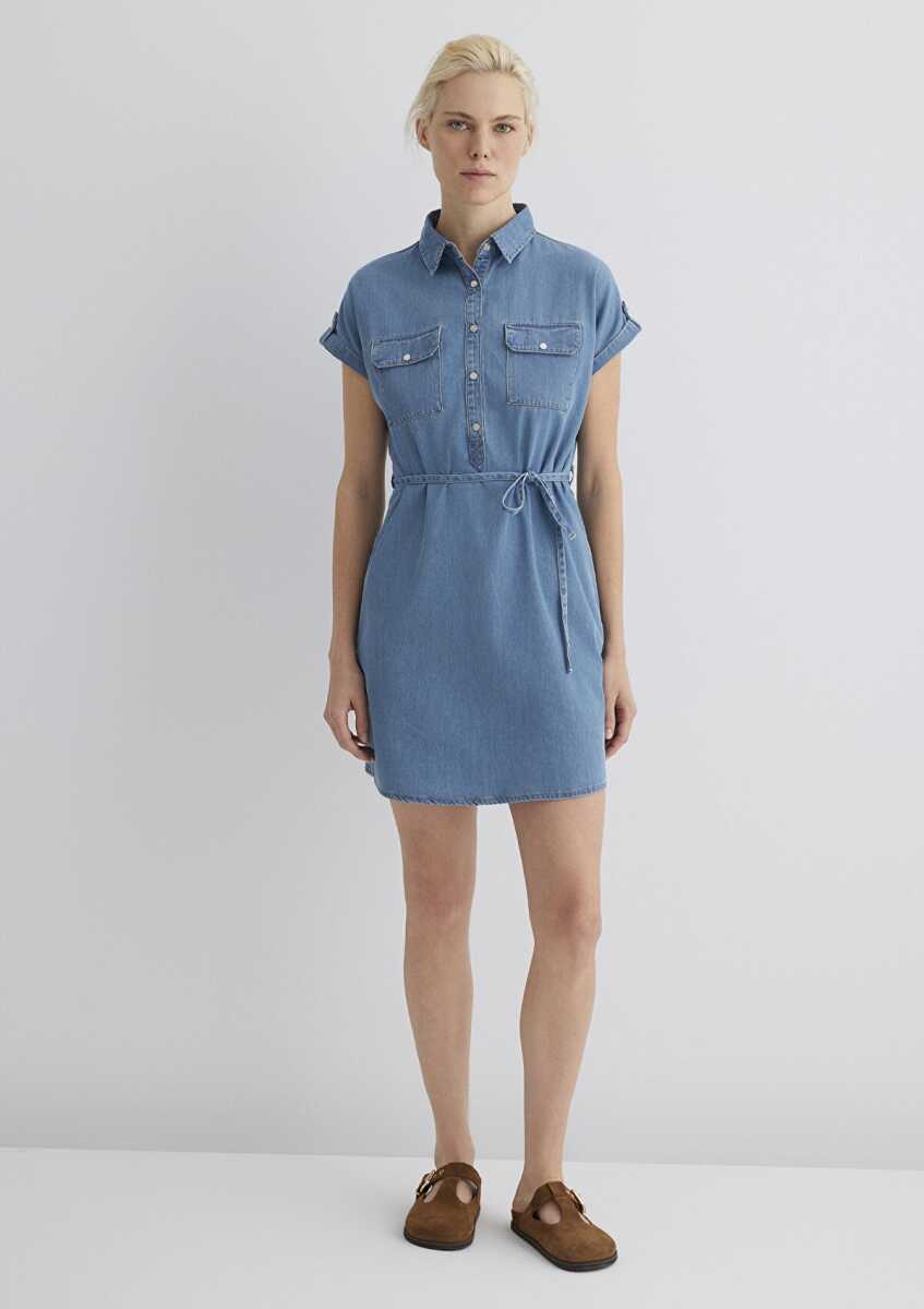 Mavi Barbara Lt Denim Kadın Elbise 130548-26176 - 5