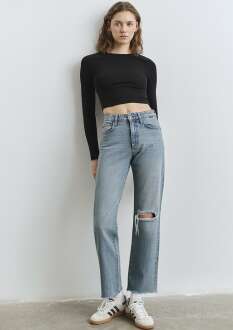 Mavi Barcelona Lt Shaded Denim Straight Yüksek Bel Düz Paça Kadın Jean Pantolon 101047-90494