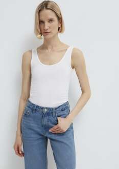 Mavi Basıc Beyaz Kadın Atlet 164156-620 