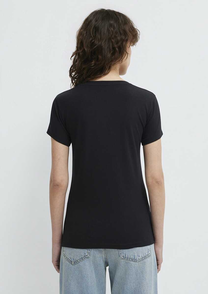 Mavi Basıc Kadın T-shırt_siyah 162767-900 - 5