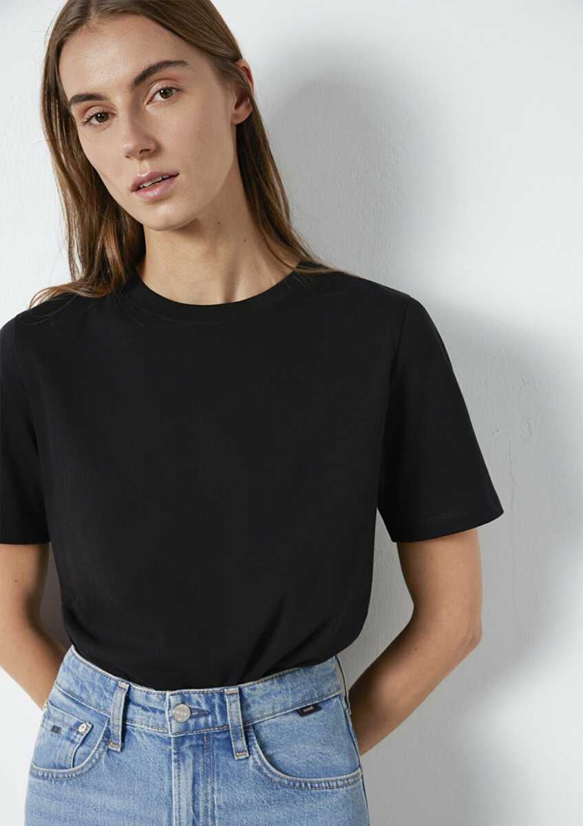 Mavi Basıc Siyah Kadın Tişört 1600965-900 - Mavi (1)