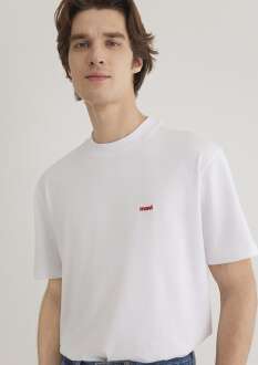 Mavi Baskılı Beyaz Erkek Tişört 0612216-620 