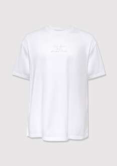 Mavi Baskılı Beyaz Loose Fit Erkek Tişört 0613674-620