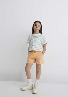 Mavi Baskılı Çocuk Şort 7410002-71218 