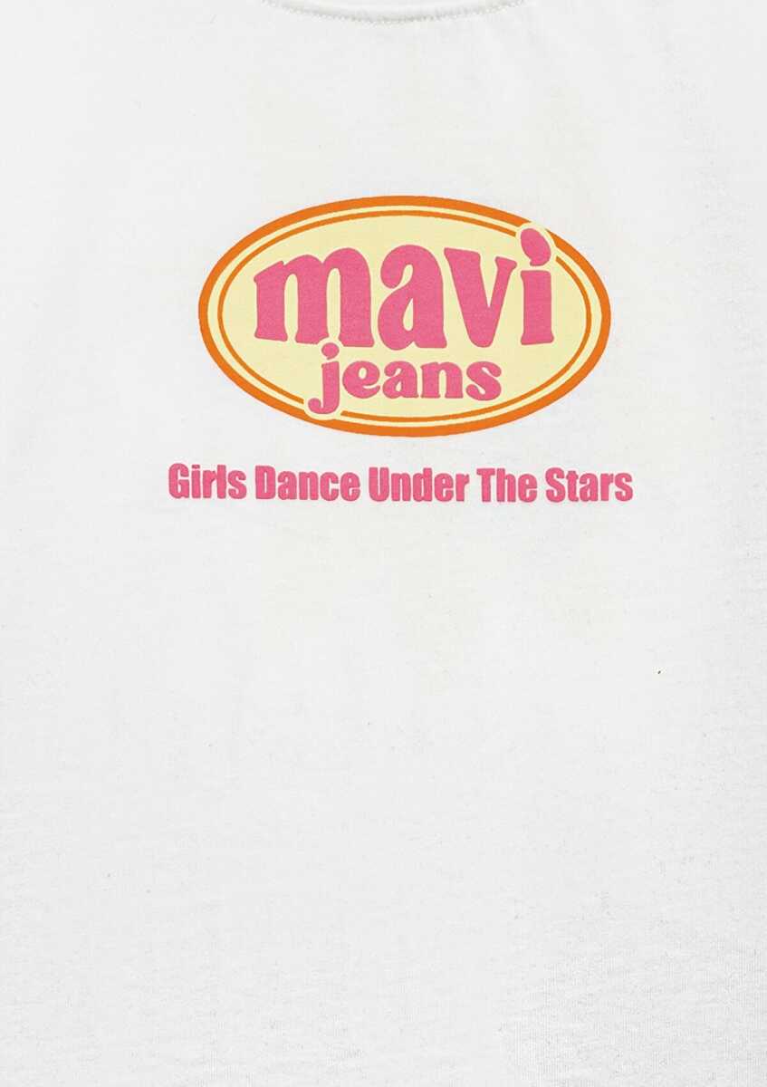 Mavi Baskılı Ekru Loose Fit Çocuk Tişört 7610391-70057 - 5