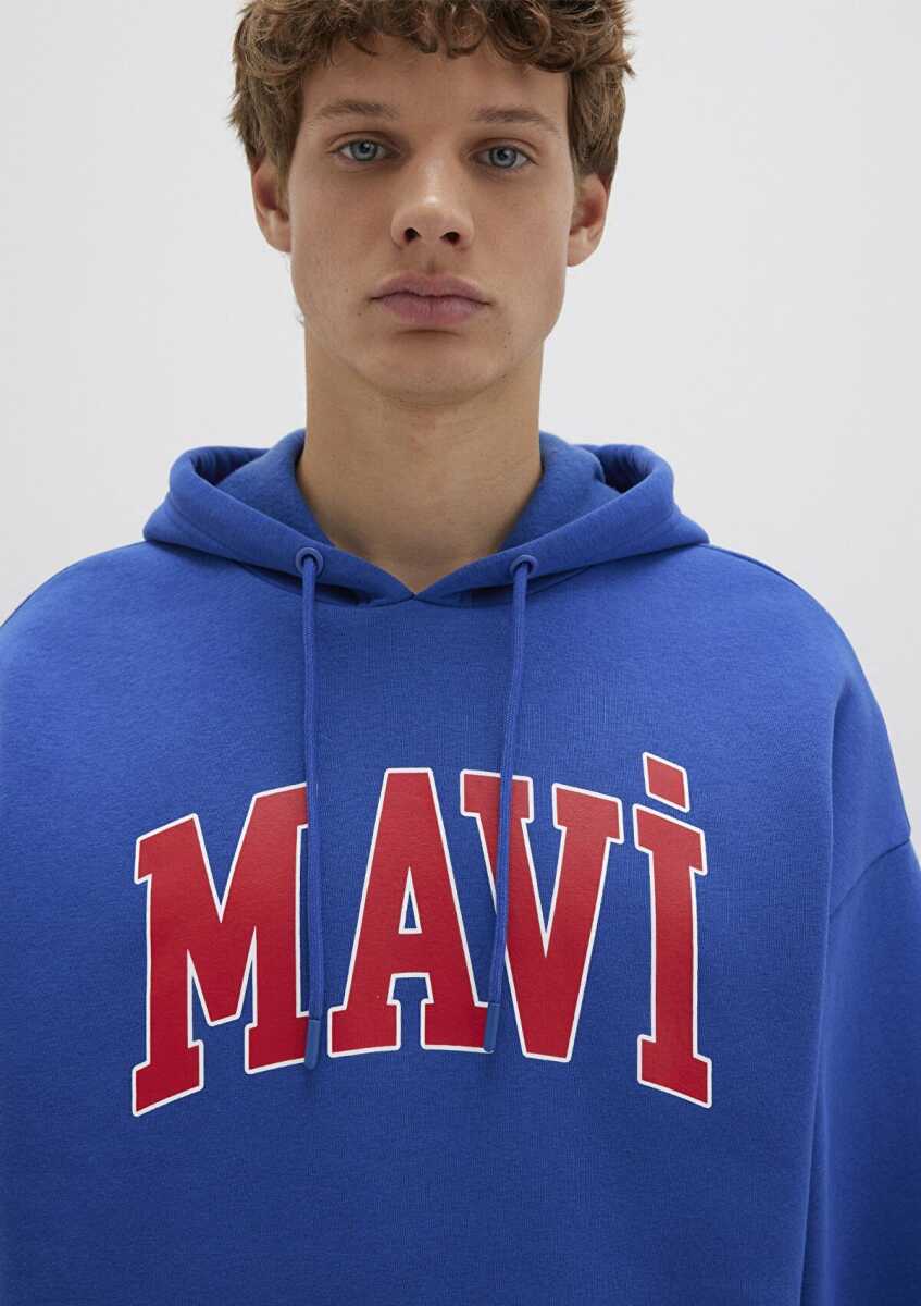 Mavi Baskılı Erkek Sweat 067149-70907 - 5