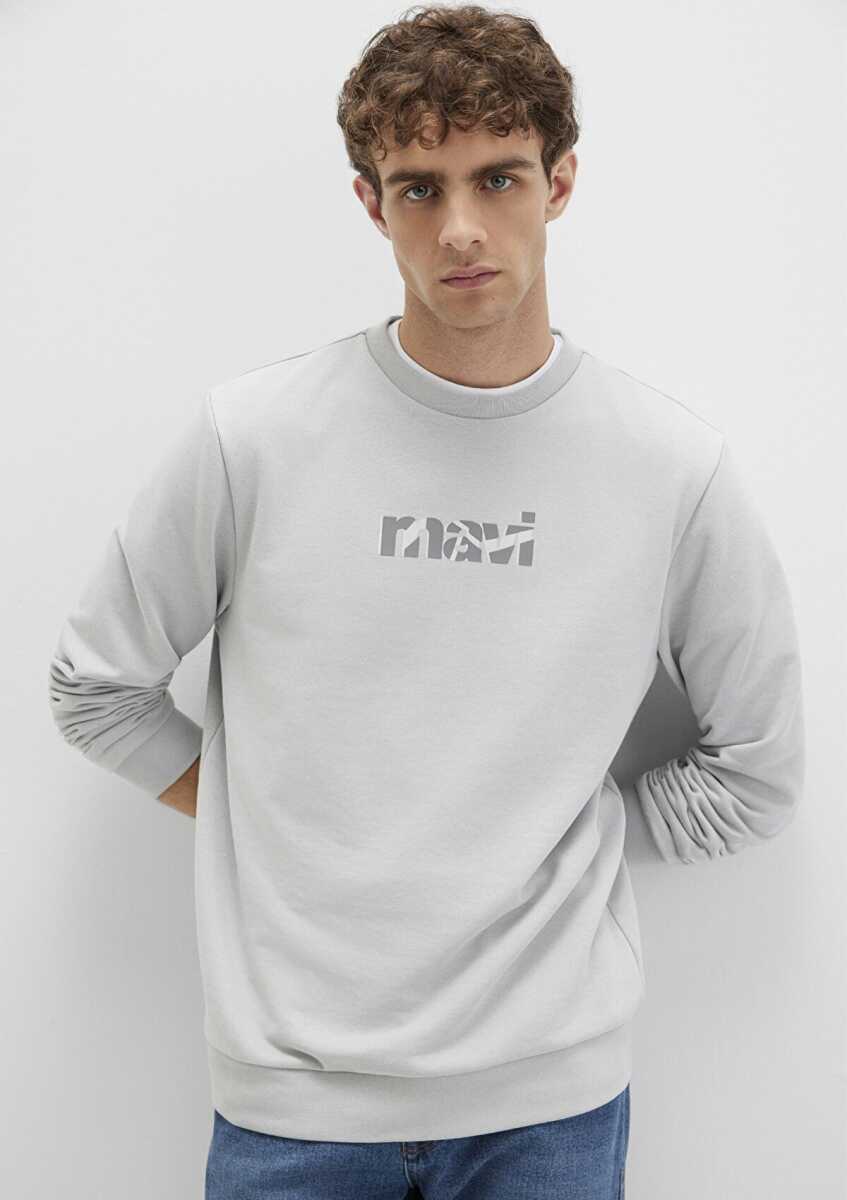 Mavi Baskılı Gri Erkek Sweat 0S10402-70075 - 1