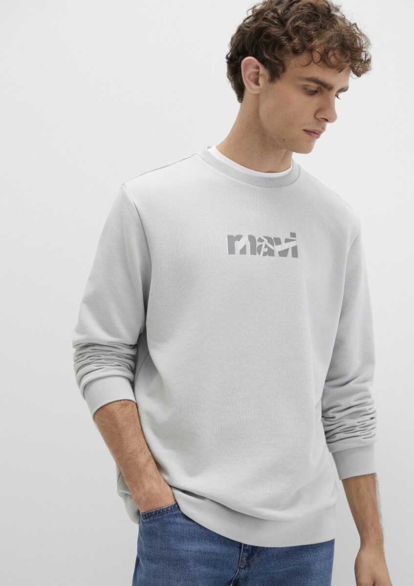 Mavi Baskılı Gri Erkek Sweat 0S10402-70075 - 2