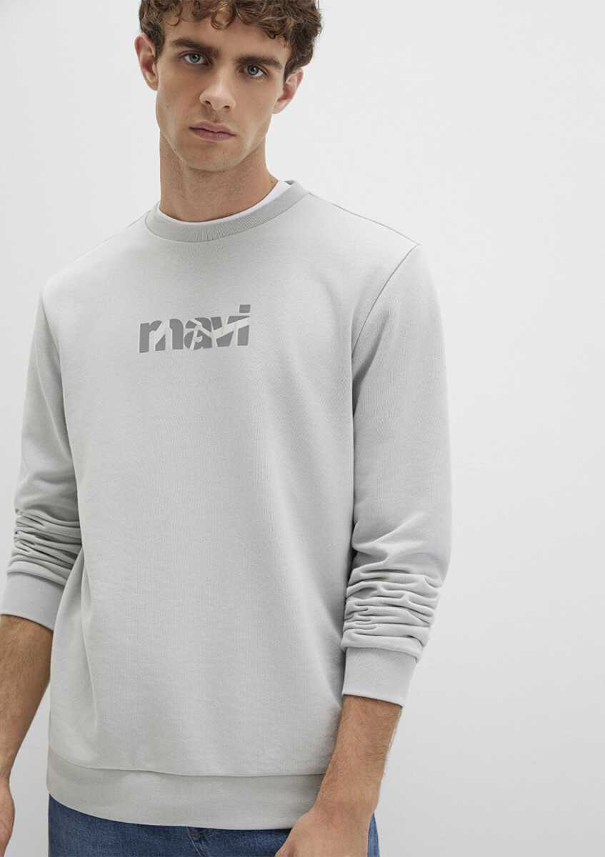 Mavi Baskılı Gri Erkek Sweat 0S10402-70075 - 3