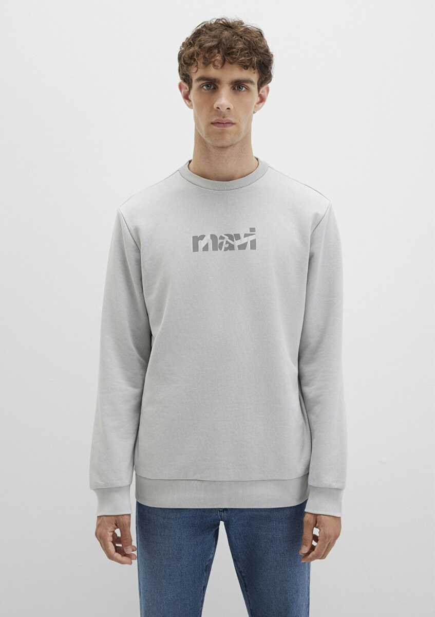 Mavi Baskılı Gri Erkek Sweat 0S10402-70075 - 4