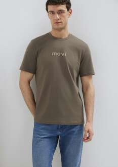 Mavi Baskılı Kahve Erkek Tişört 0612732-83866