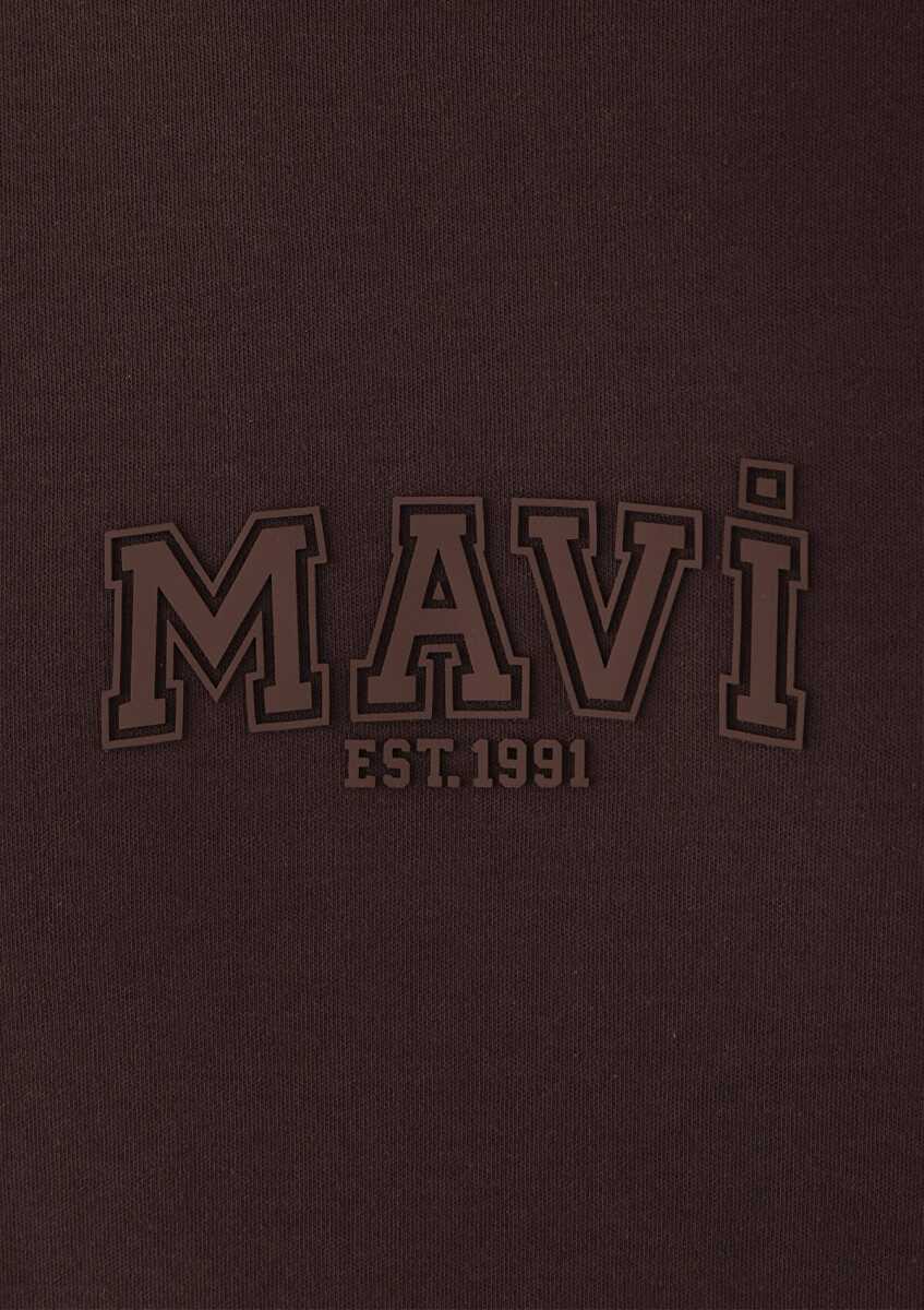 Mavi Baskılı Kahverengi Loose Fit Erkek Tişört 0613662-88083 - 7