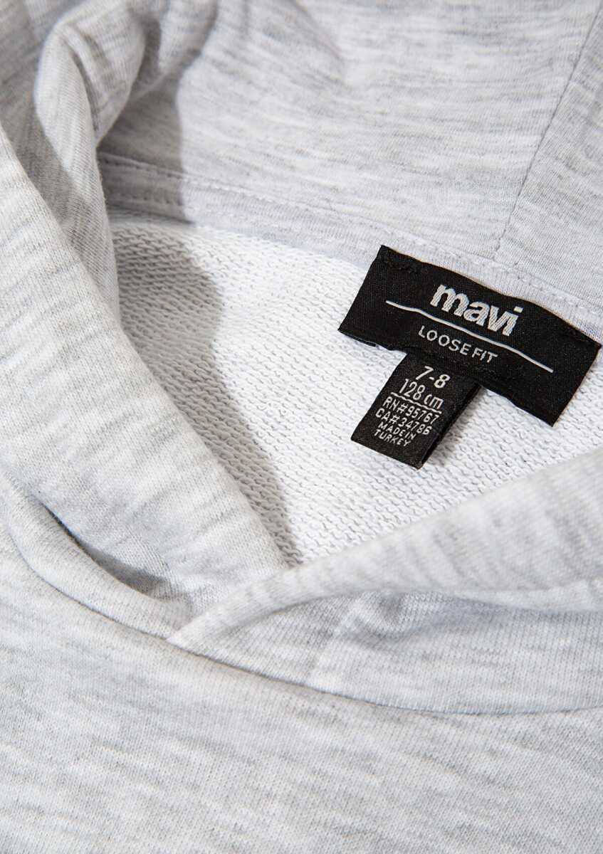 Mavi Baskılı Kapüşonlu Çocuk Sweat 6S10113-88467 - 4