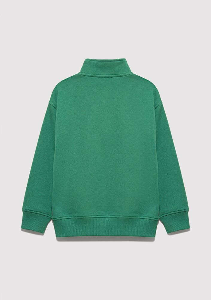 Mavi Baskılı Kapüşonlu Yeşil Loose Fit Çocuk Sweatshirt6S10169-71697 (1)