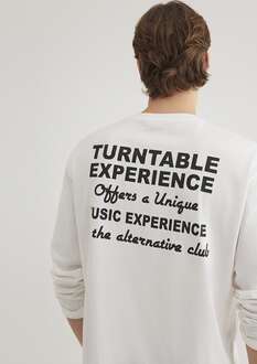 Mavi Baskılı Kırık Beyaz Erkek Tişört 0612410-70057 