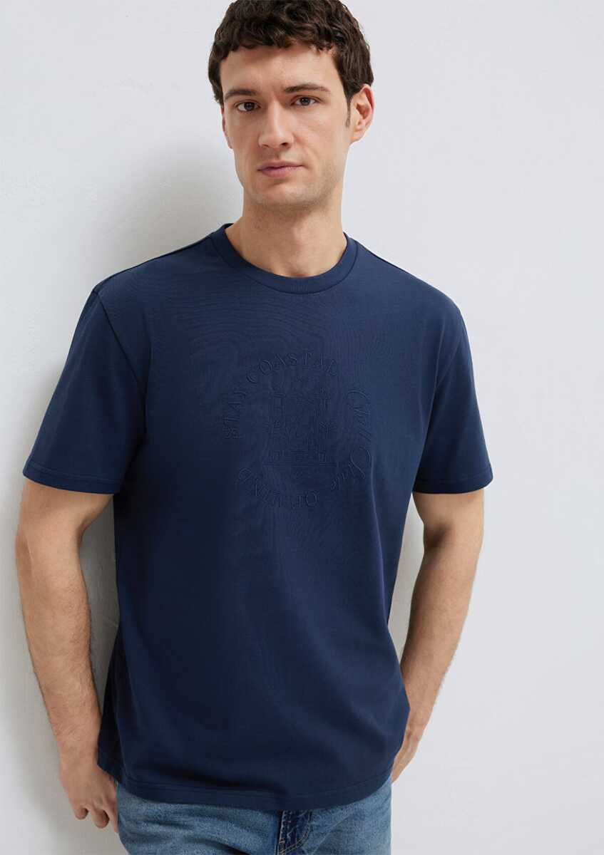 Mavi Baskılı Lacivert Loose Fit Erkek Tişört 0613156-70490 - 1