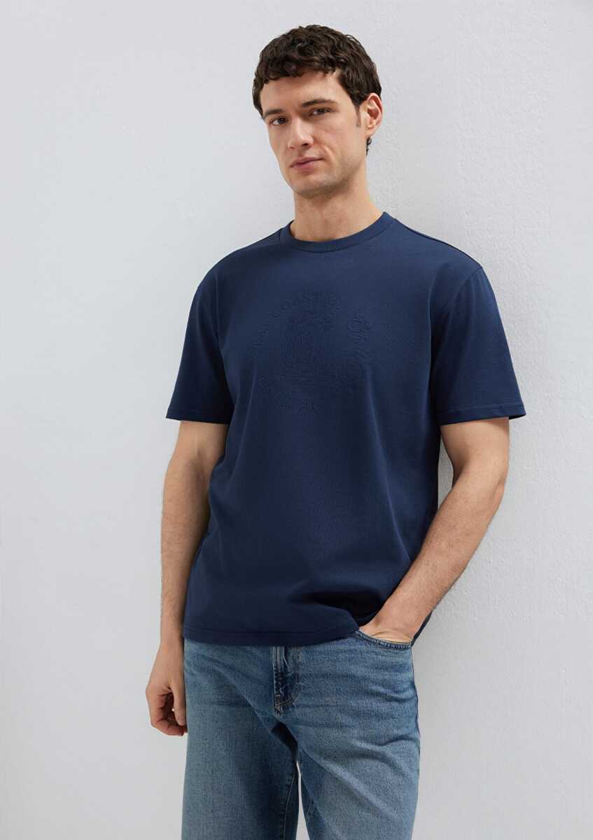 Mavi Baskılı Lacivert Loose Fit Erkek Tişört 0613156-70490 - 2