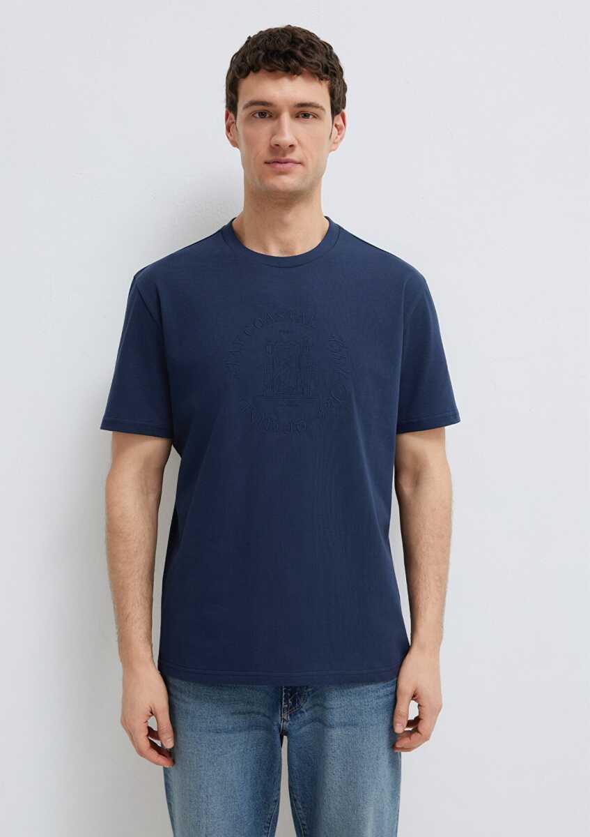 Mavi Baskılı Lacivert Loose Fit Erkek Tişört 0613156-70490 - 3