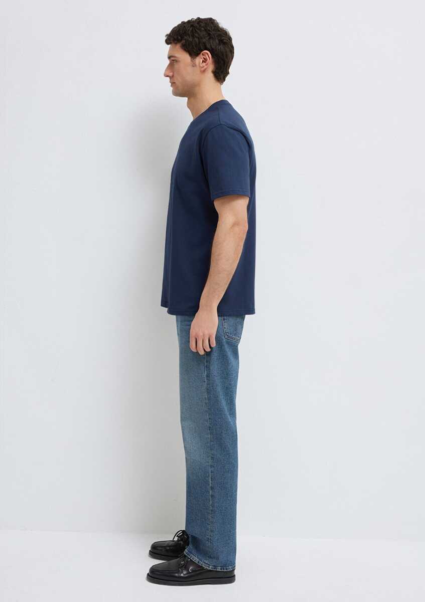 Mavi Baskılı Lacivert Loose Fit Erkek Tişört 0613156-70490 - 4