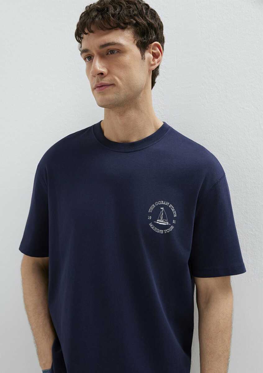 Mavi Baskılı Lacivert Loose Fit Erkek Tişört 0613282-82318