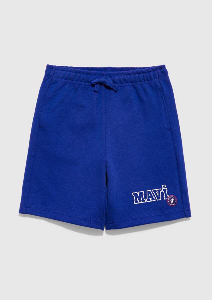 Mavi Baskılı Mavi Loose Fit Çocuk Şort 6410017-70907 (1)