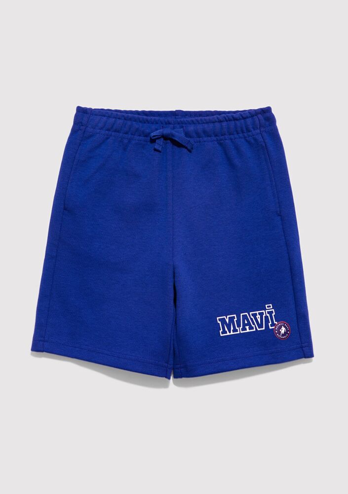 Mavi Baskılı Mavi Loose Fit Çocuk Şort 6410017-70907 (1)