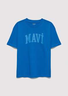 Mavi Baskılı Mavi Loose Fit Çocuk Tişört 6610484-70902