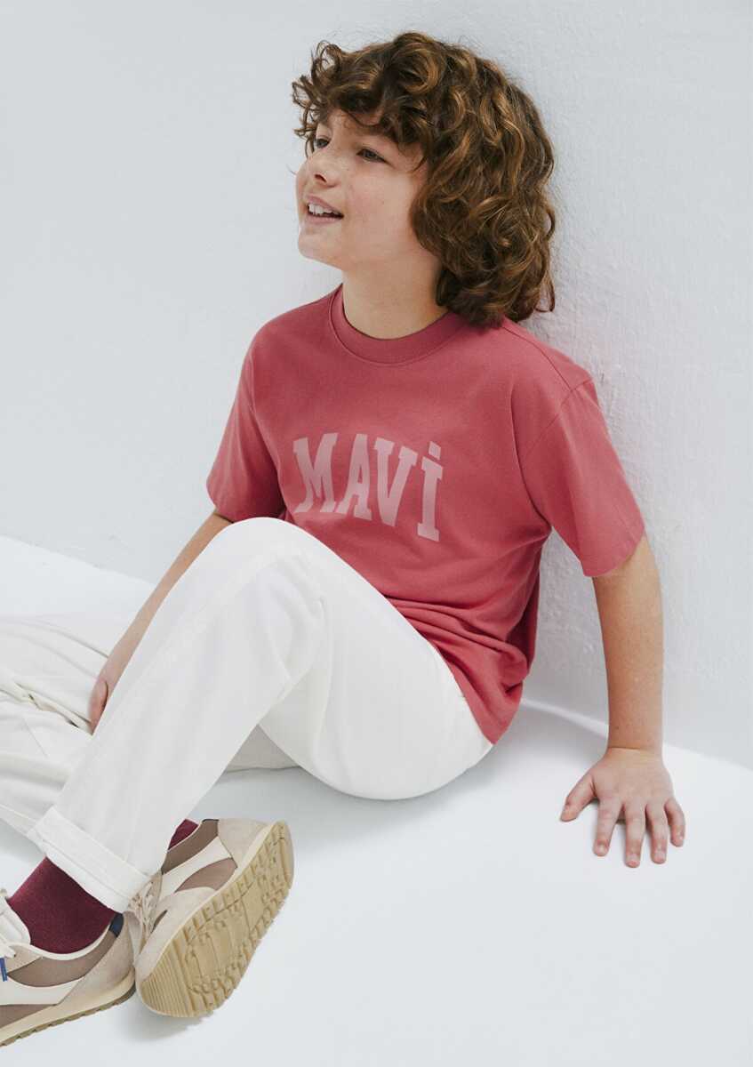 Mavi Baskılı Mavi Loose Fit Çocuk Tişört 6610484-71102