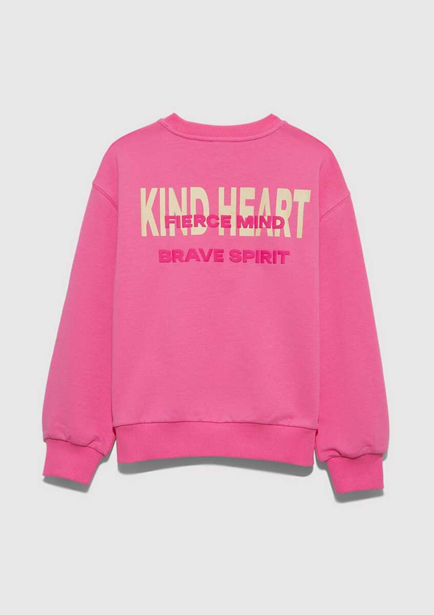Mavi Baskılı Pembe Loose Fit Çocuk Sweatshirt 7S10171-91355 - 5