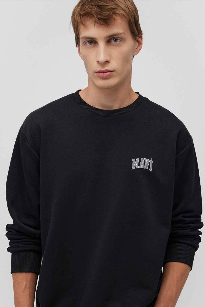 Mavi Baskılı Siyah Erkek Sweat 0611716-900 - 1