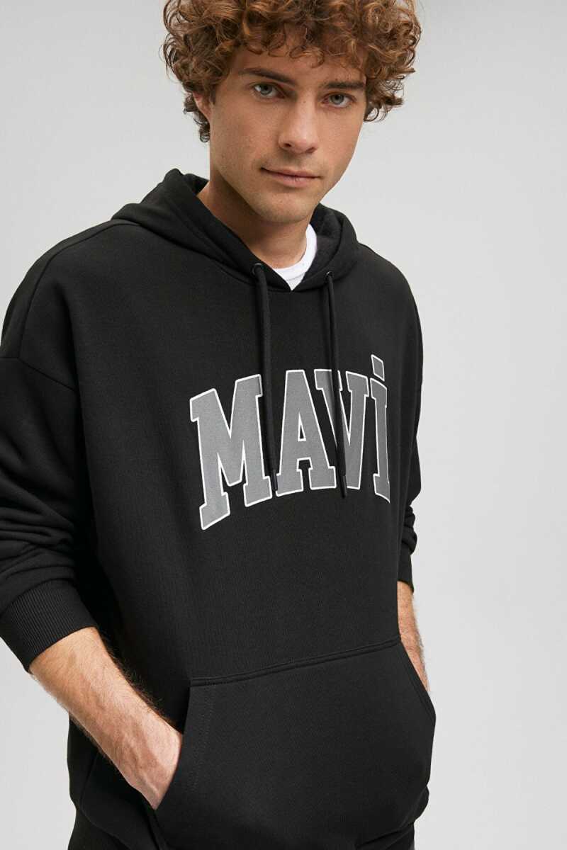 Mavi Baskılı Siyah Erkek Sweat 067149-902 - 1