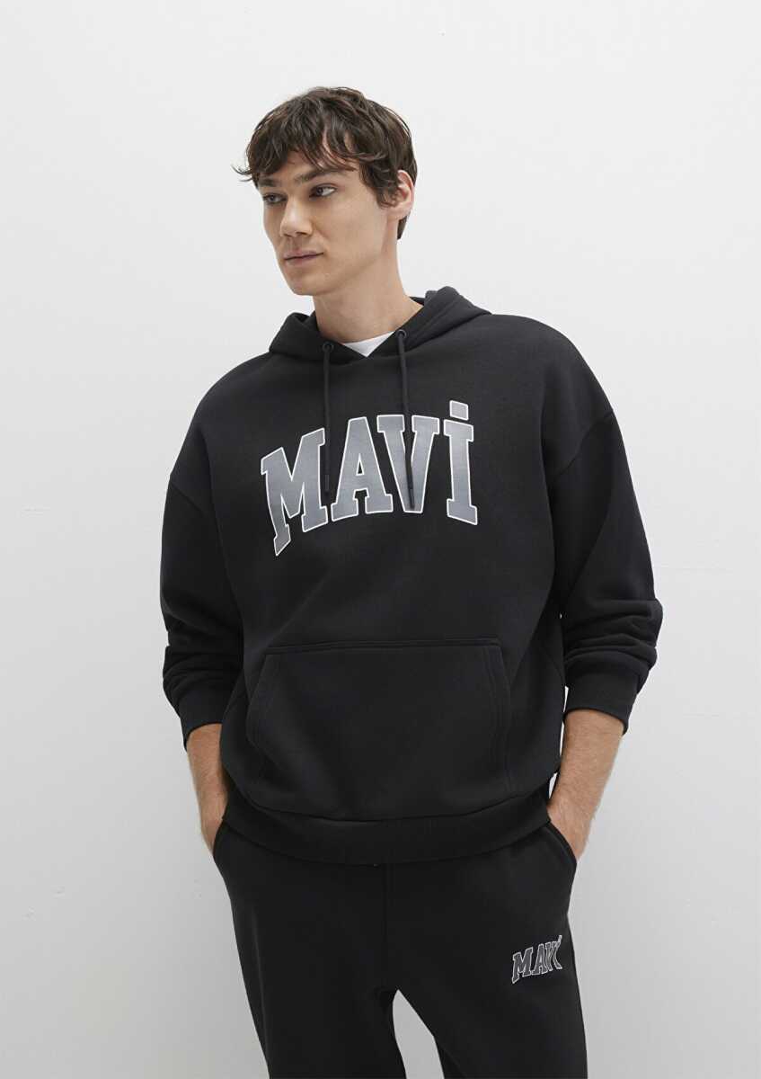 Mavi Baskılı Siyah Erkek Sweat 067149-902 - 2