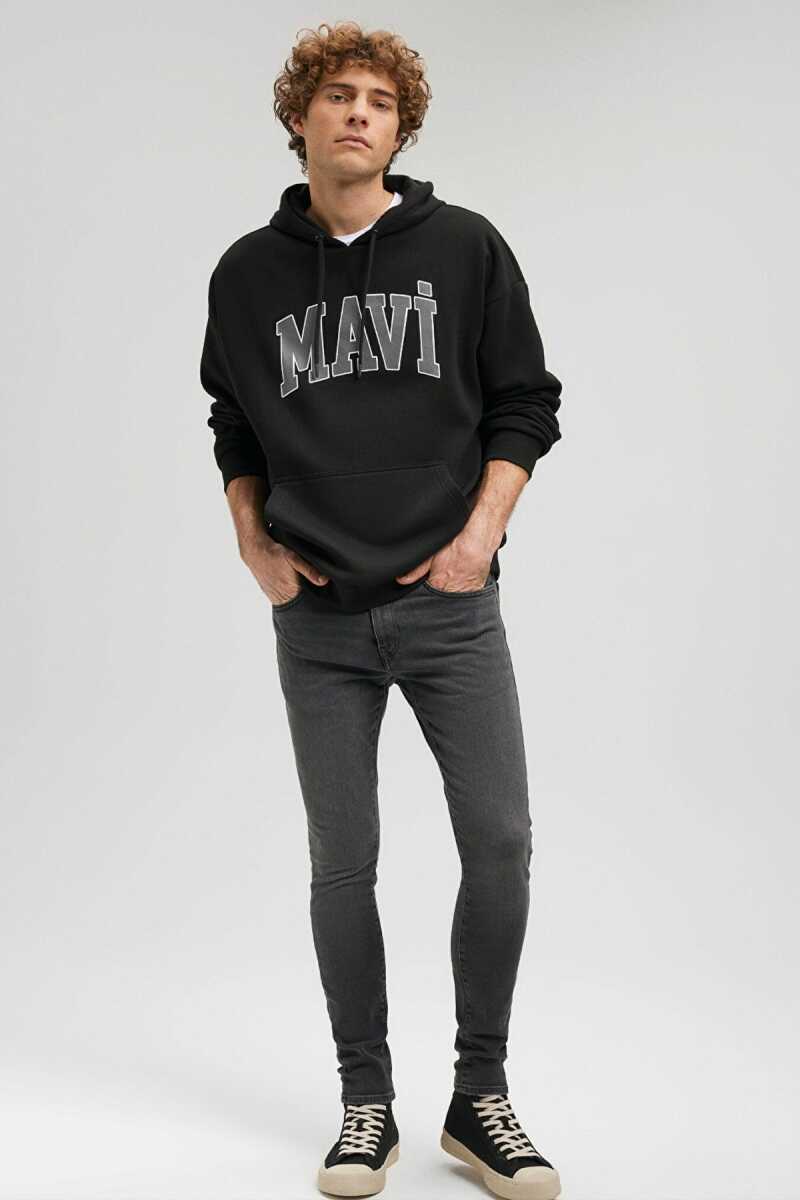Mavi Baskılı Siyah Erkek Sweat 067149-902 - 3