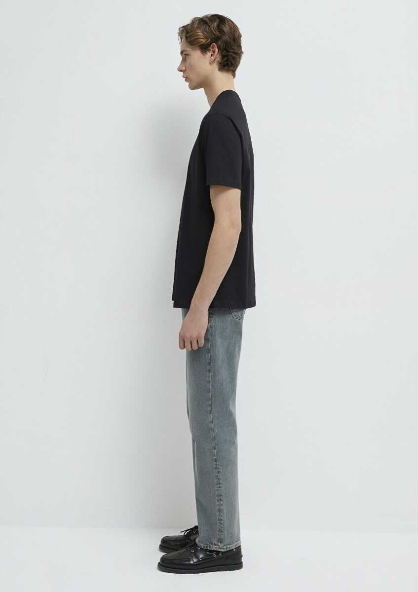 Mavi Baskılı Siyah Erkek Tişört 0610100-900 - 4