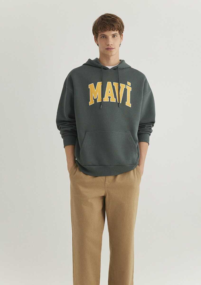 Mavi Baskılı Yeşil Erkek Sweat 067149-71598 - 1