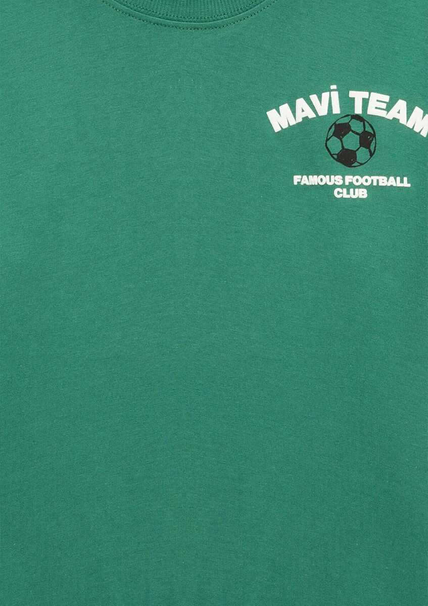 Mavi Baskılı Yeşil Loose Fit Çocuk Tişört 6610414-71697 - 5