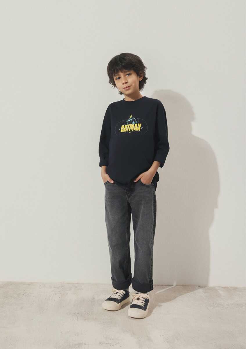 Mavi Batman Baskılı Çocuk Sweat 6610294-900