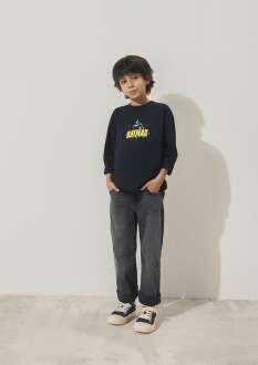 Mavi Batman Baskılı Çocuk Sweat 6610294-900