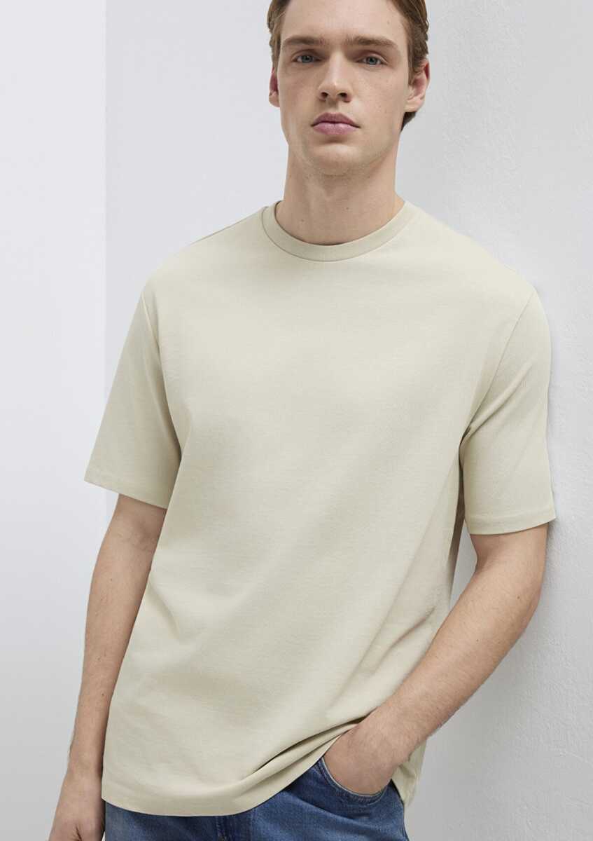 Mavi Bej Basic Loose Fit Erkek Tişört 0611924-70322