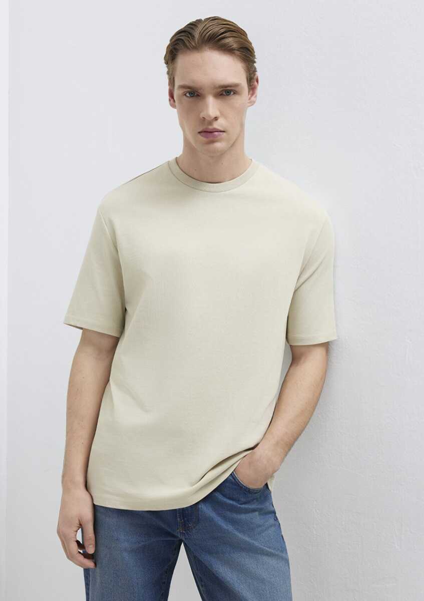 Mavi Bej Basic Loose Fit Erkek Tişört 0611924-70322 (1)