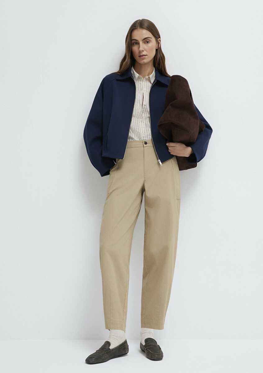 Mavi Bej Kumaş Kadın Pantolon 1011150-90378