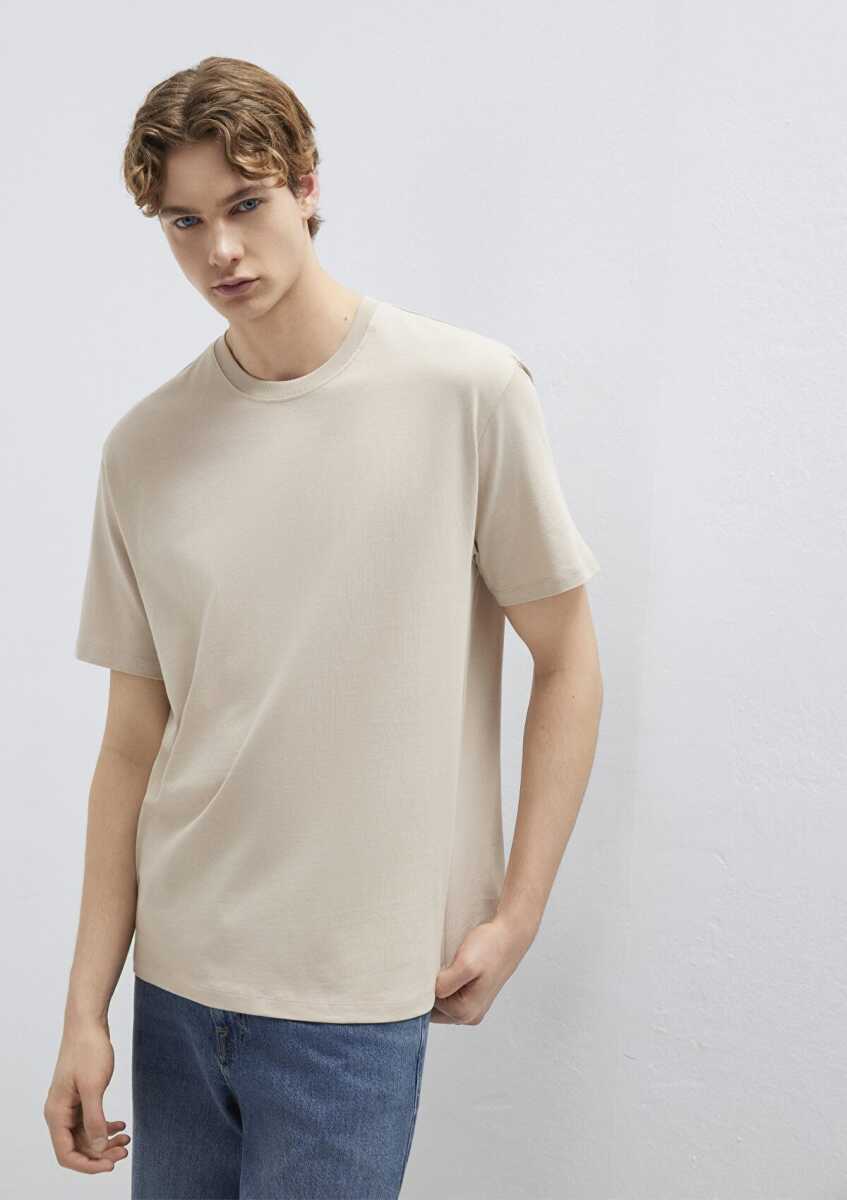 Mavi Bej Loose Fit  Basic Erkek Tişört  066249-70004 (1)