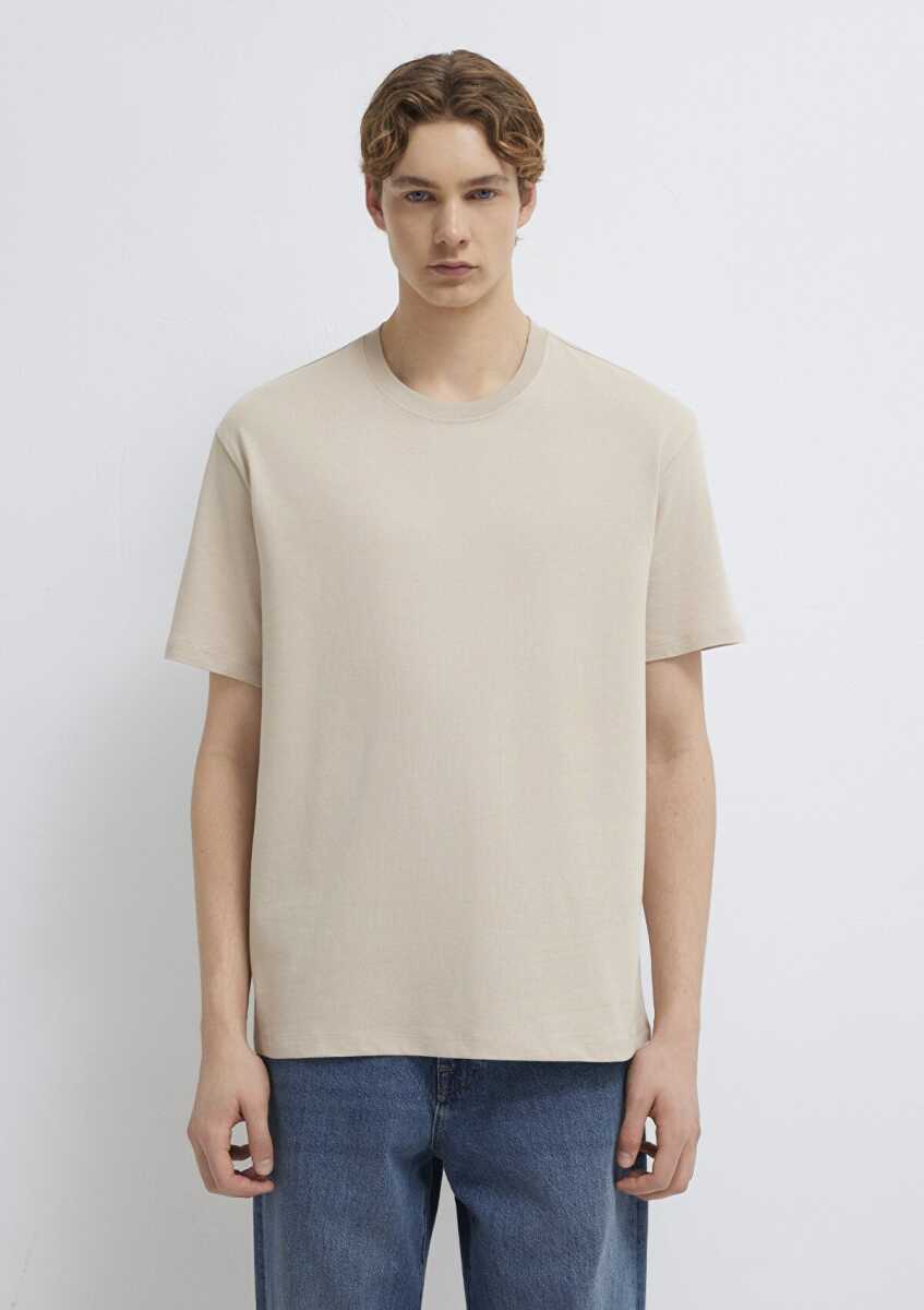 Mavi Bej Loose Fit Basic Erkek Tişört 066249-70004 - 3
