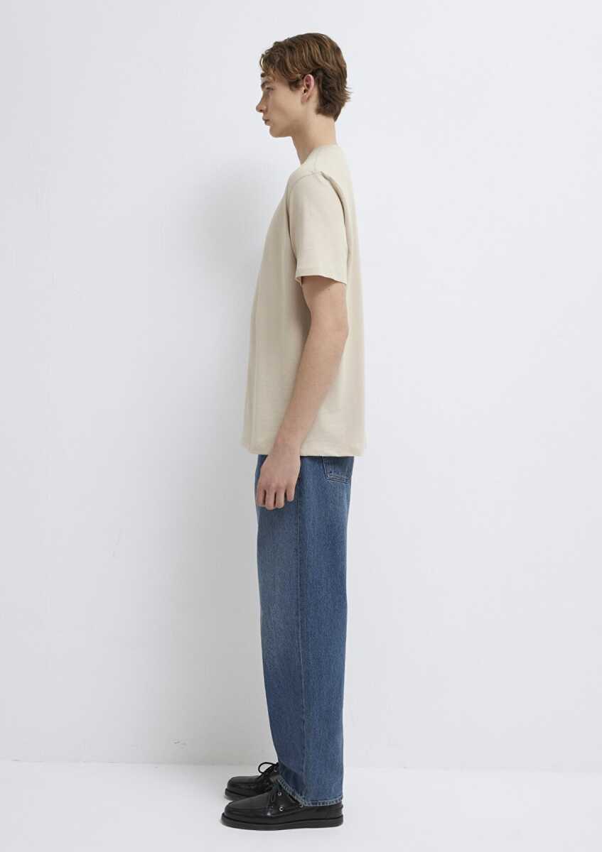 Mavi Bej Loose Fit Basic Erkek Tişört 066249-70004 - 4
