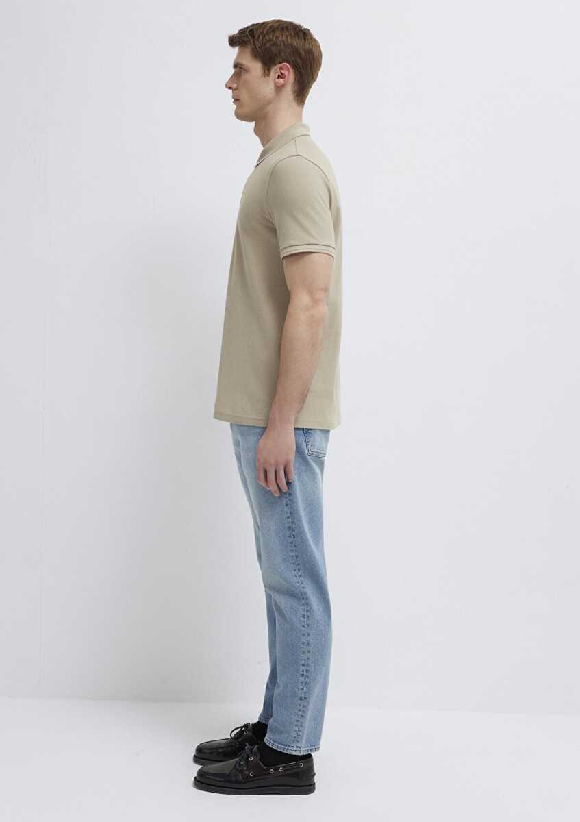 Mavi Bej Sim Fit Erkek Polo Tişört 064946-80697 - 4