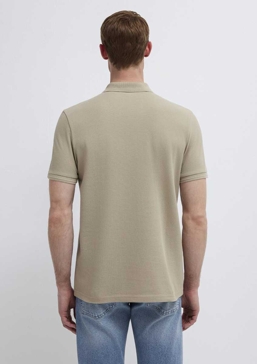 Mavi Bej Sim Fit Erkek Polo Tişört 064946-80697 - 5