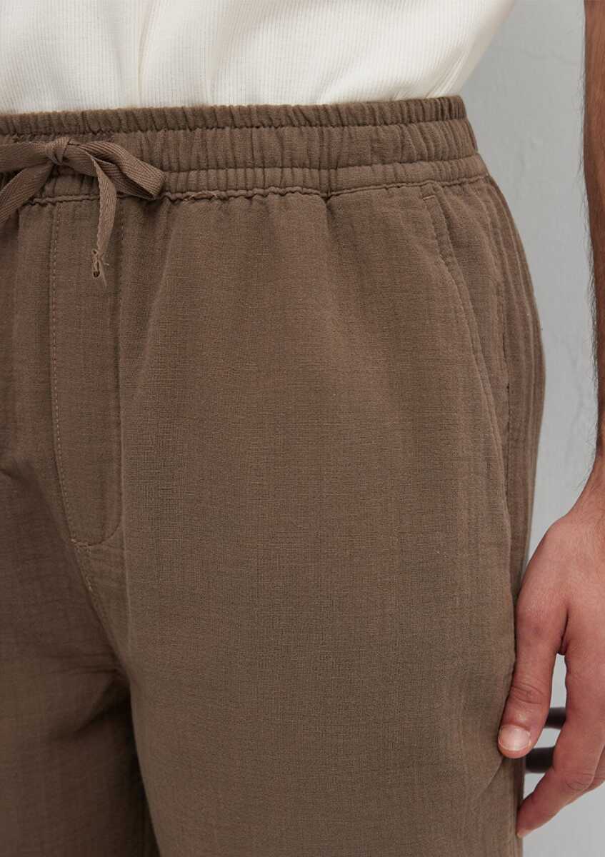 Mavi Beli Lastikli Kahverengi Regular Fit Erkek Pantolon 0010596-83866 - 6