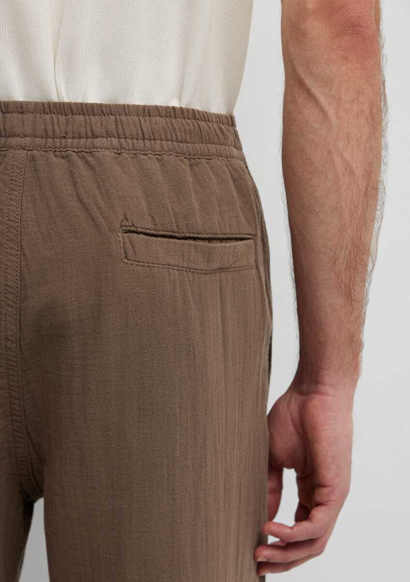 Mavi Beli Lastikli Kahverengi Regular Fit Erkek Pantolon 0010596-83866 - 7