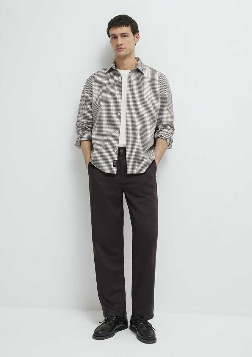 Mavi Beli Lastikli Kahverengi Regular Fit Erkek Pantolon0010557-70219 (1)