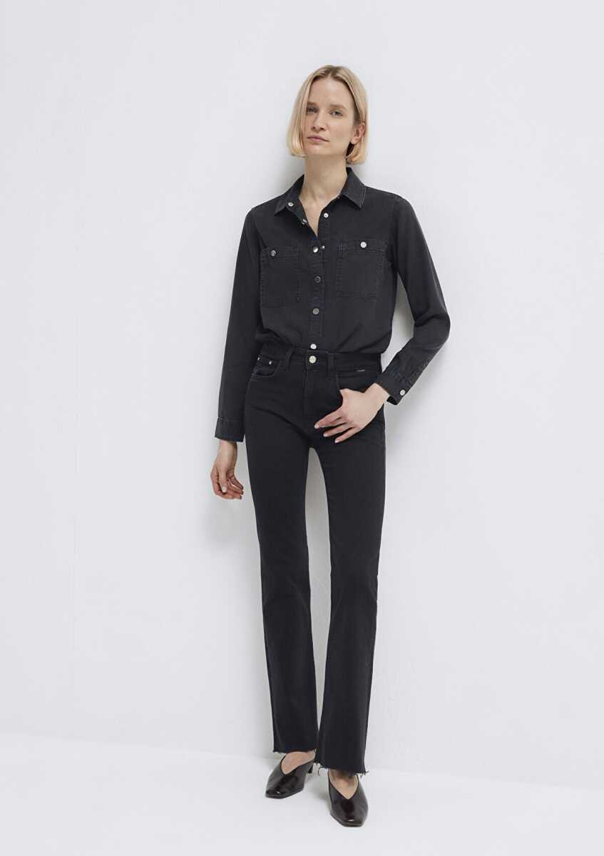 Mavi Betty Gold Klasik Antrasit Kadın Jean Gömlek 1210818-87811 - 3